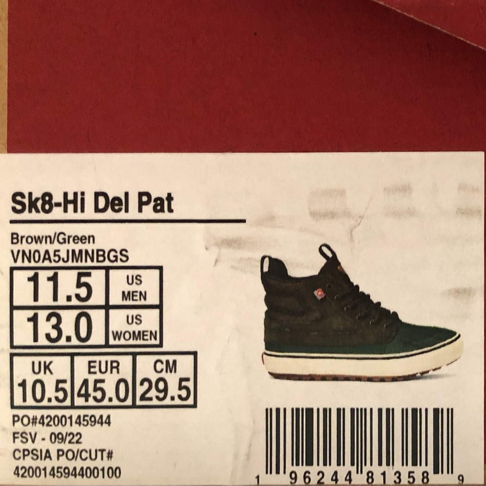 Vans Sk8-Hi Del Pato Mte-2 “Brown/Green” - Picture 6 of 7